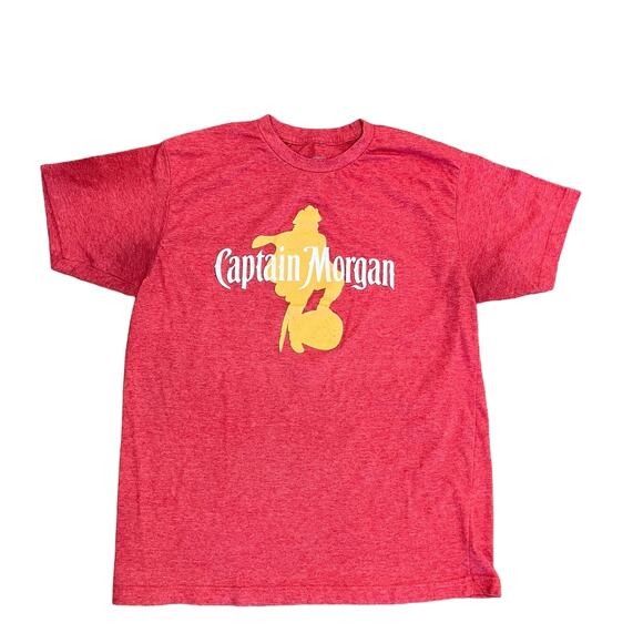 Captain Morgan Men's Heathered Red T-Shirt Size L EUC - Picture 1 of 4